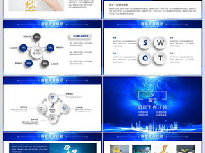 蓝色绽放2018商业计划营销策划pptppt模板下载 商业计划书ppt大全 编号 17651668